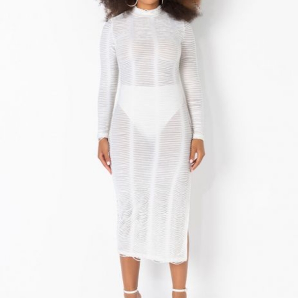 Textured Fabric Dress - Picture 6 of 6